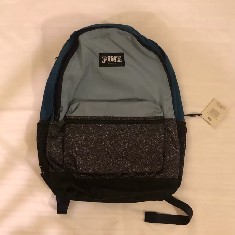 LAST TWO! New VS Pink Campus Backpack Newport Blue - Picture 2 of 7